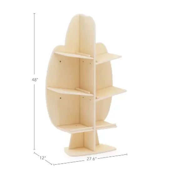 Guidecraft EdQ Reading Tree: Children's Wooden Standing Bookshelf and Classroom Book and Toy Storage Organizer image {6}