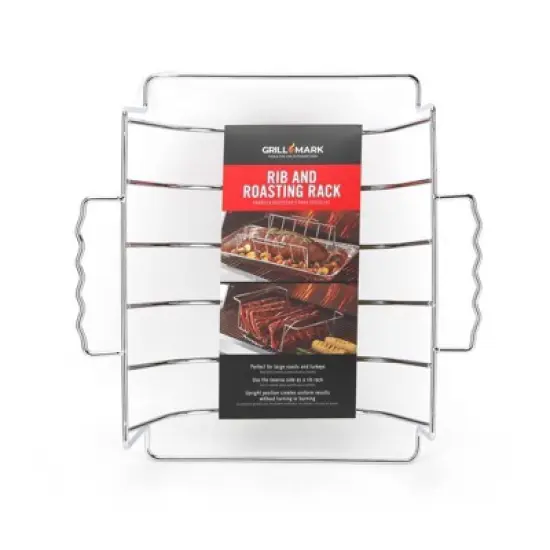 Grill Mark Rack Steel Rib and Roast 10 in. L X 4.75 in. W image {1}