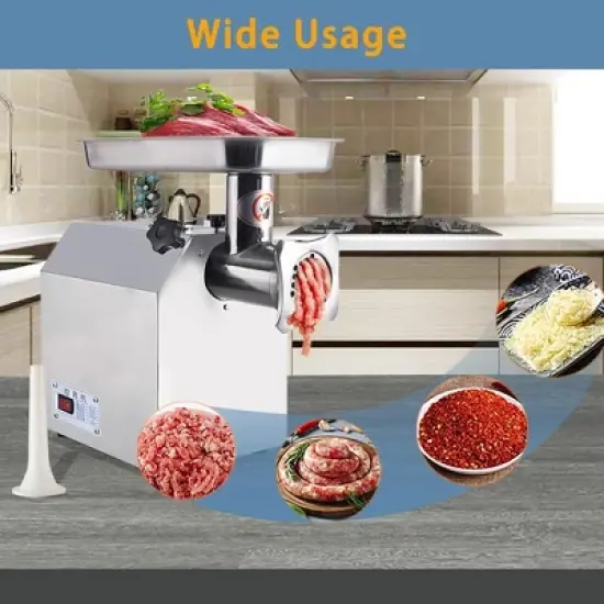 397lbs/H Electric Meat Grinder 1100W Sausage Stuffer With 2 Blades & 2 Grinding Plates image {6}
