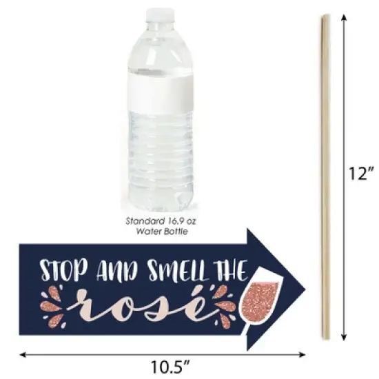 Big Dot of Happiness Funny But First, Wine - Wine Tasting Party Photo Booth Props Kit - 10 Piece image {2}