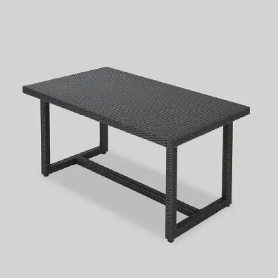 Melville 7pc Wicker Dining Set - Gray - Christopher Knight Home image {3}