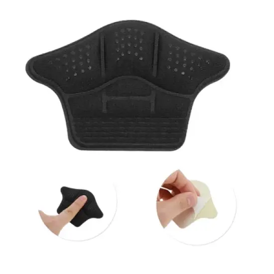 Unique Bargains Thick Heel Pads One Size Black 1 Pair image {2}