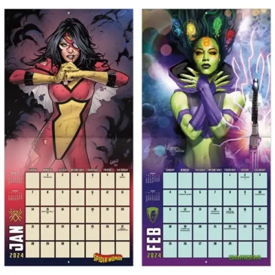 Trends International Inc. 2023-24 Wall Calendar 12"x12" Marvel Women of Marvel image {5}