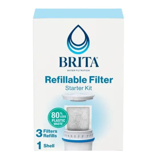 Brita Refillable Filter Starter Kit 3pk: Replacement Water Filters for Pitchers & Dispensers, Filters Chlorine image {11}