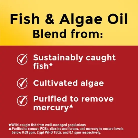 Nature Made Fish Oil Algae Blend Softgels - 60ct image {4}