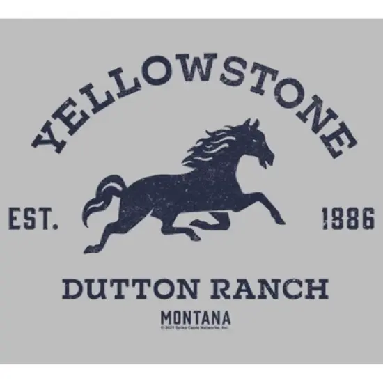 Men's Yellowstone Blue Horse Dutton Ranch Montana Est. 1886 T-Shirt image {1}