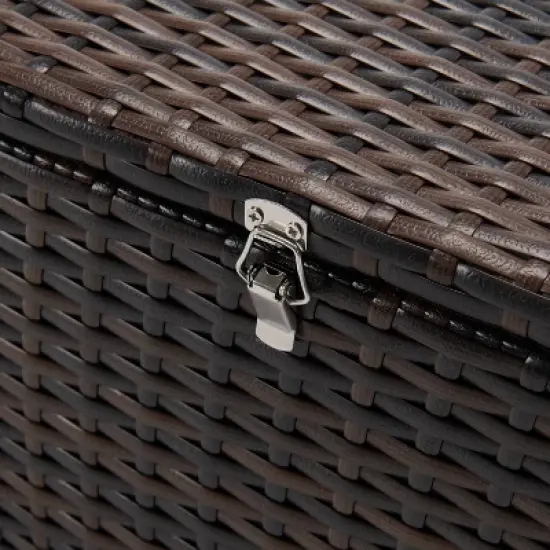 6pc Wicker Outdoor Conversation Set - Orange - EDYO LIVING image {15}