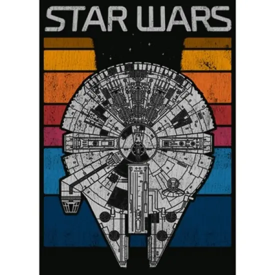 Men's Star Wars Millennium Falcon Time Warp Stripes T-Shirt image {1}