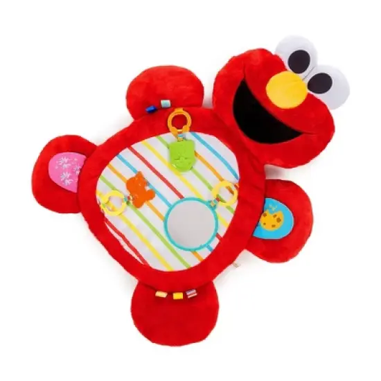 Bright Starts Sesame Street Tummy Time Elmo Prop Mat with 3 Detachable Newborn Toys and Multiple Textures and Flaps for Baby Gyms and Playmats image {6}