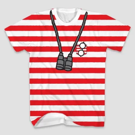 Men's Where's Waldo? Short Sleeve Graphic T-Shirt - White/Red image {6}