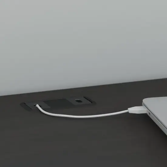 Salinas Mission Style Desk with Hutch Vintage Black - Bush Furniture image {3}