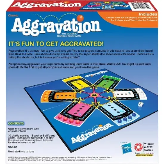 Winning Moves Games Classic Aggravation Marble Race Family Game for 2 or More Players image {2}