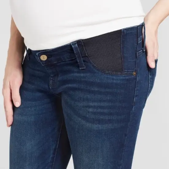 Under Belly Skinny Maternity Jeans - Isabel Maternity by Ingrid & Isabel&trade; Dark Blue image {3}