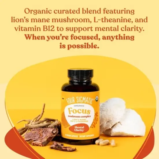 Four Sigmatic Focus Organic Mushroom Vitamin Capsules - 90ct image {2}