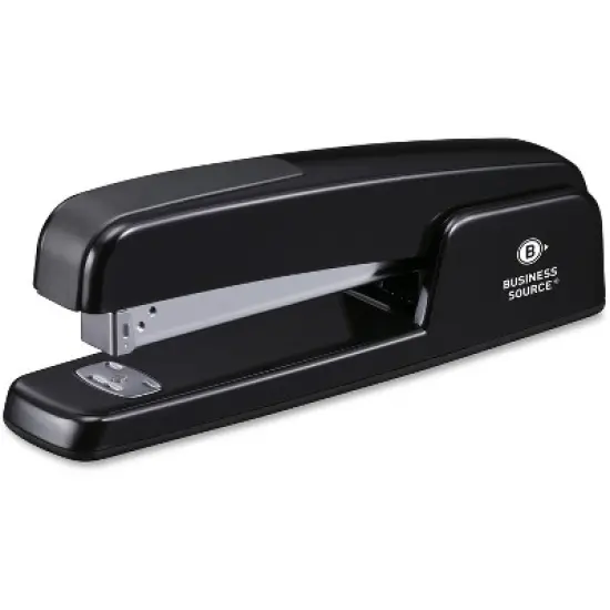 Business Source Die-Cast Desk Stapler 20Sht Cap 210 Pcs Black 41877 image {2}