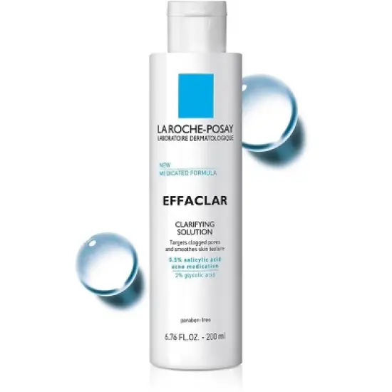 La Roche Posay Effaclar Face Salicylic Acid Toner Clarifying Solution with Medicated Formula - 6.76oz image {2}