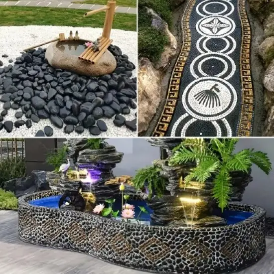 Dexmalle 38lbs Decorative Garden Stone image {8}