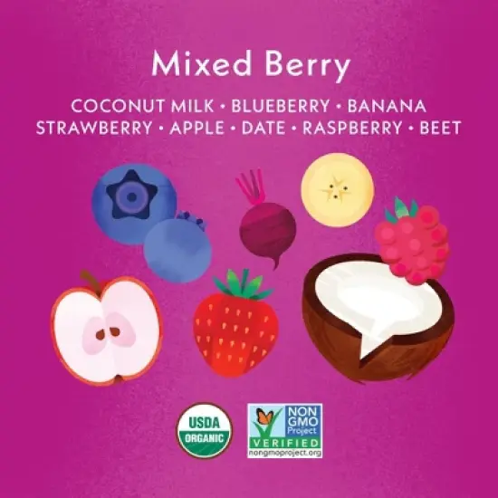 Once Upon a Farm Coconut Yogurt Alternative Mixed Berry Organic Snack Pouch - 3.2oz image {2}