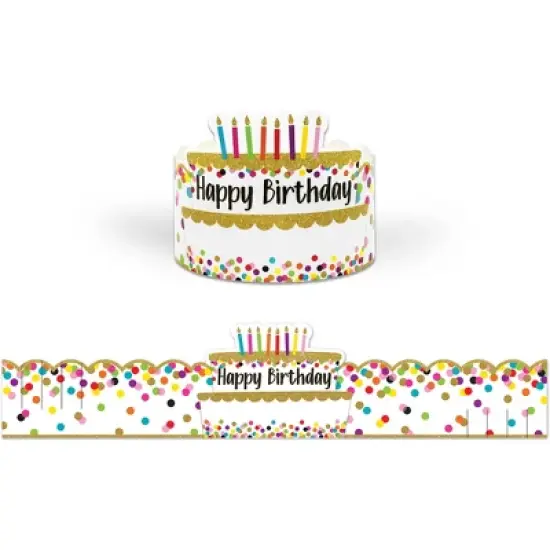 Teacher Created Resources&reg; Confetti Happy Birthday Crowns, Pack of 30 image {3}