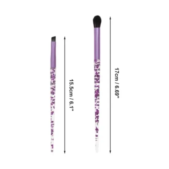 Unique Bargains Portable Eye Brush Purple 4 Pcs image {1}