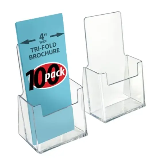 Azar Displays Trifold Brochure Holder. Inside Dimension: 4.125"W image {6}