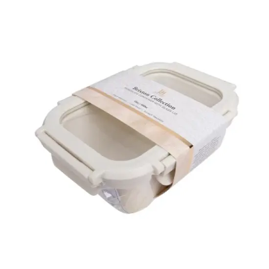 Lexi Home Brixton Oven Safe Porcelain Food Storage Containers with Glass Lids image {4}