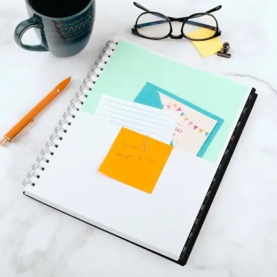 Mead 2025-2026 11"x9.375" Basic Large Black Planner image {7}