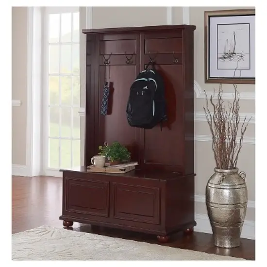 Samuel Entryway Hall Tree Cherry - Powell Company image {2}