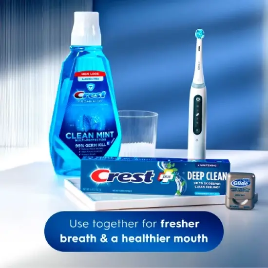 Crest + Deep Clean Complete Whitening Toothpaste Effervescent Mint - 5.4oz image {7}
