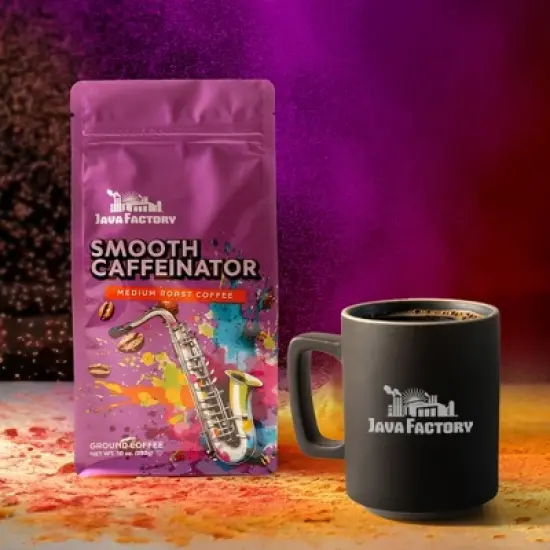 Java Factory Smooth Caffeinator Flavored Ground Coffee Bags,10 oz ea,  6 pack image {6}