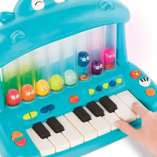 B. toys Toy Piano for Kids Hippo Pop image {2}