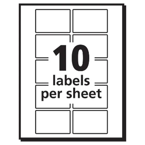 Avery Laser/Inkjet Multipurpose Labels 1" x 1 1/2" White 10/Sheet 166215 image {3}