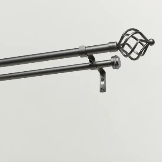 Exclusive Home Torch Double Curtain Rod and Finial Set image {2}