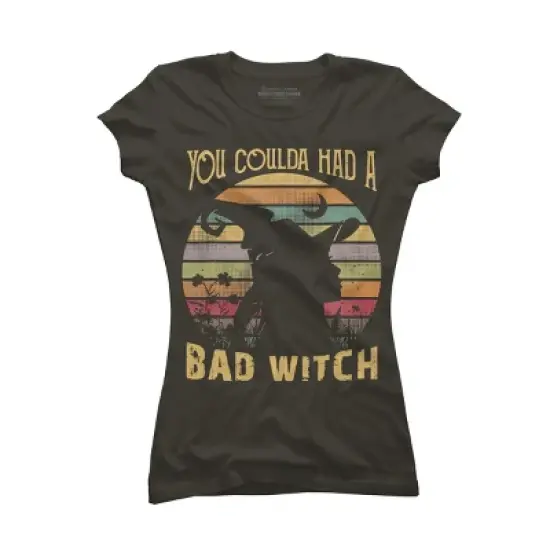 Junior's Design By Humans Halloween Funny You Coulda Had Bad Witch By Ering T-Shirt image {6}