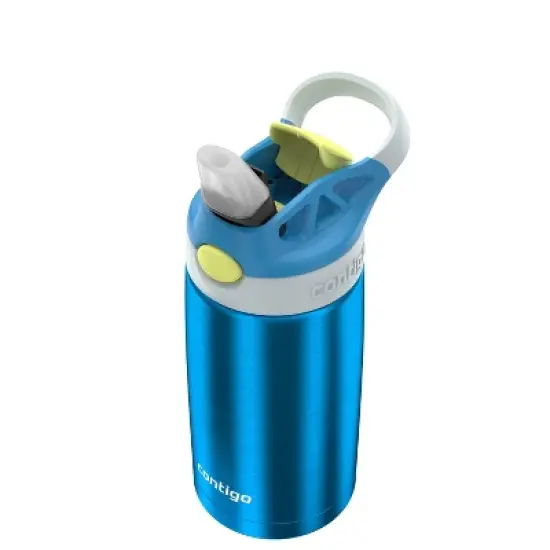 Contigo Kids' 13oz Stainless Steel Painted Blue Poppy Water Bottle Glacier: Toddler Insulated, Spillproof, Leakproof image {3}