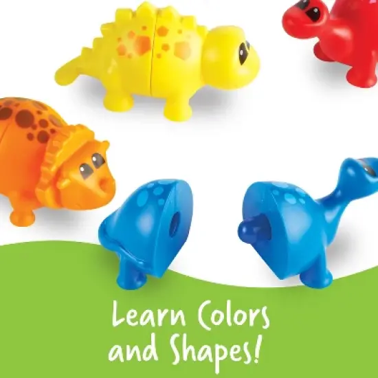 Learning Resources Snap-n-Learn Matching Dinos, Fine Motor, Counting & Sorting Toy, 18 Pieces, Ages 18+ months image {1}
