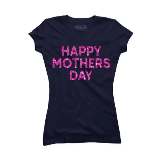 Junior's Design By Humans Happy Mother's Day Confetti Text By MeowShop T-Shirt image {3}