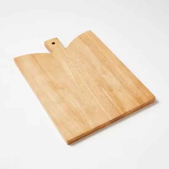 Angled Paddle Serving Board Brown - Threshold&trade; designed with Studio McGee: Rubberwood Tray with Handles, FSC Certified image {3}