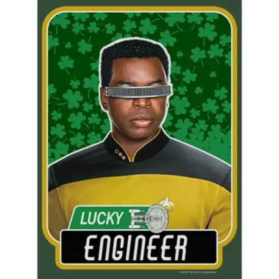 Junior's Star Trek: The Next Generation St. Patrick's Day Lucky Engineer La Forge Festival Muscle Tee image {1}
