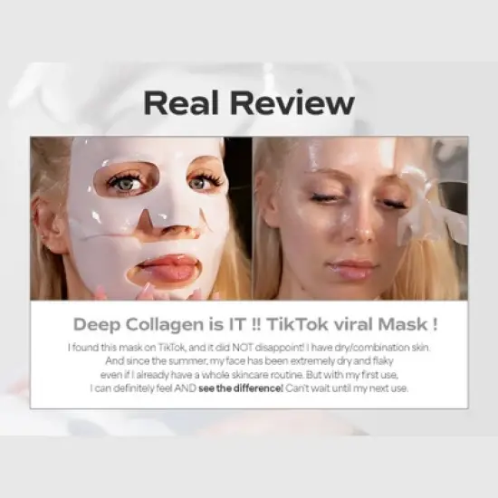 SUNGBOON EDITOR Deep Collagen Viral Glass Skin Korean Skincare Power Boosting Facial Mask for Firming and Restoration image {7}
