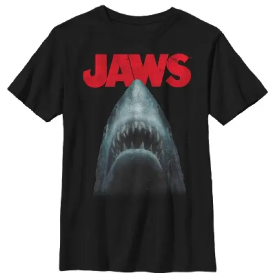 Boy's Jaws Shark Teeth Poster T-Shirt image {3}