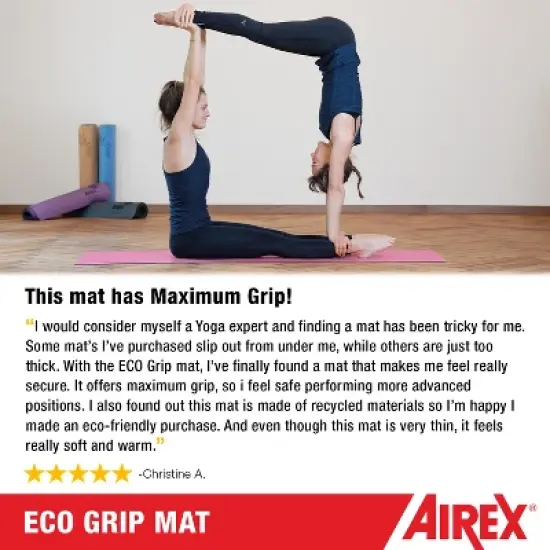 AIREX Exercise ECO Mat Fitness for Yoga, Physical Therapy, Rehabilitation, Balance & Stability Exercises image {3}