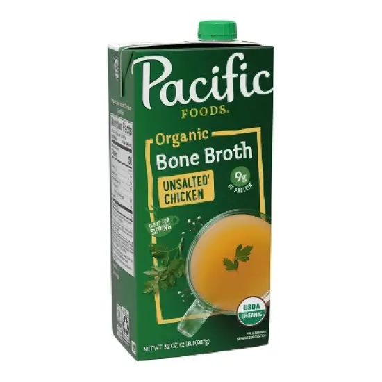 Pacific Foods Organic Gluten Free Unsalted Chicken Bone Broth - 32oz image {10}