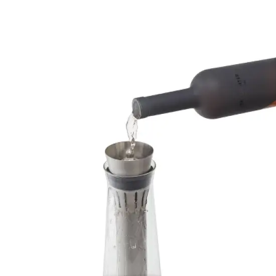 Rabbit 75Oml Wine Chilling Carafe: Stainless Steel & Glass, Cold Beverage Server, Hand Wash, Small Wine Carafe image {5}