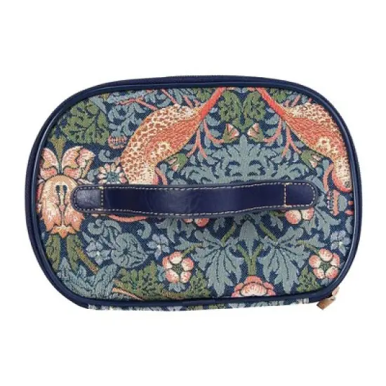 Signare USA William Morris Strawberry Thief Blue Toiletry Vanity Bag image {2}