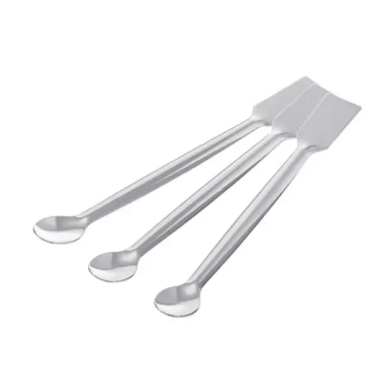 Unique Bargains 201 Stainless Steel Smooth Powders Sampling Micro Lab Spoons image {3}
