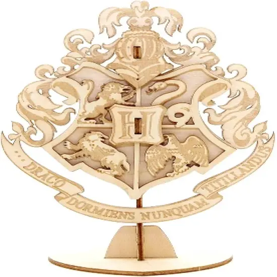 Incredibuilds Harry Potter Hogwarts Crest Book & Wood Model Kit image {1}