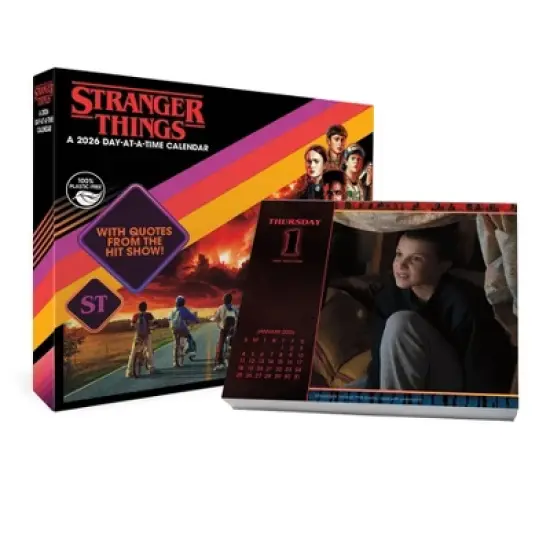 Netflix 2026 Stranger Things Dayata Time 6.12"x5.37" Box Calendar image {10}