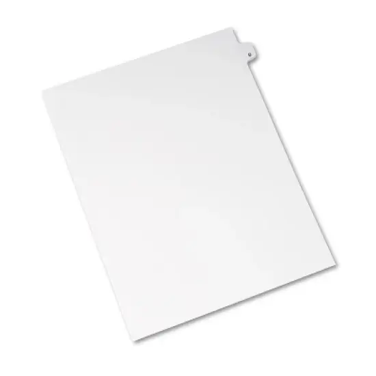 Avery-Style Legal Exhibit Side Tab Dividers 1-Tab Title B Ltr White 25/PK 01402 image {1}
