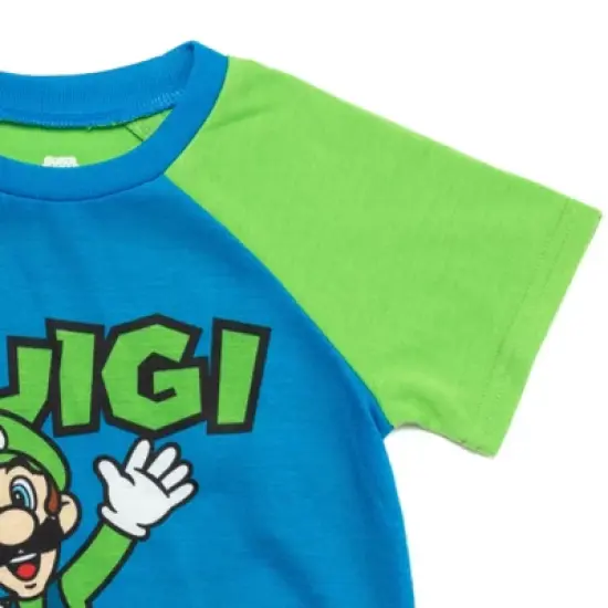SUPER MARIO Nintendo Luigi Pullover Pajama Shirt and Pants Sleep Set Toddler  image {5}
